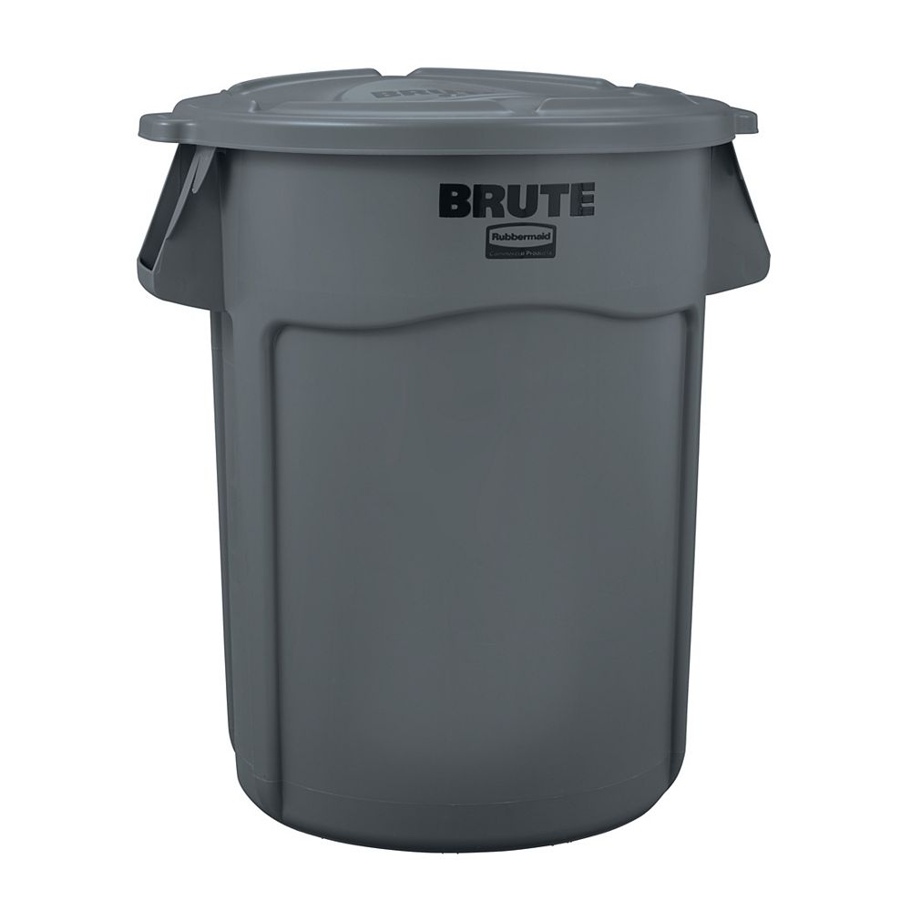 Rubbermaid 166.5 L (44-Gallon) Brute Trash Container | The Home Depot ...