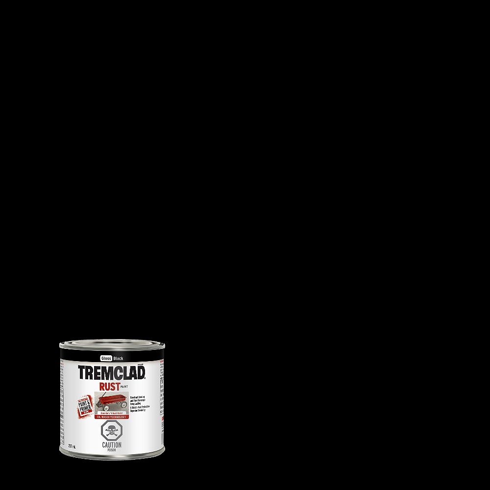 TREMCLAD OilBased Rust Paint In Gloss Black, 237 mL The Home Depot