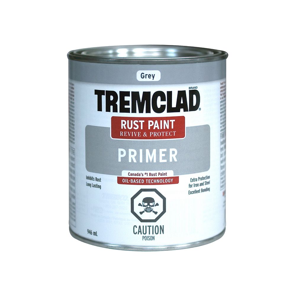 TREMCLAD OilBased Rust Paint Primer In Grey, 946 mL The Home Depot Canada