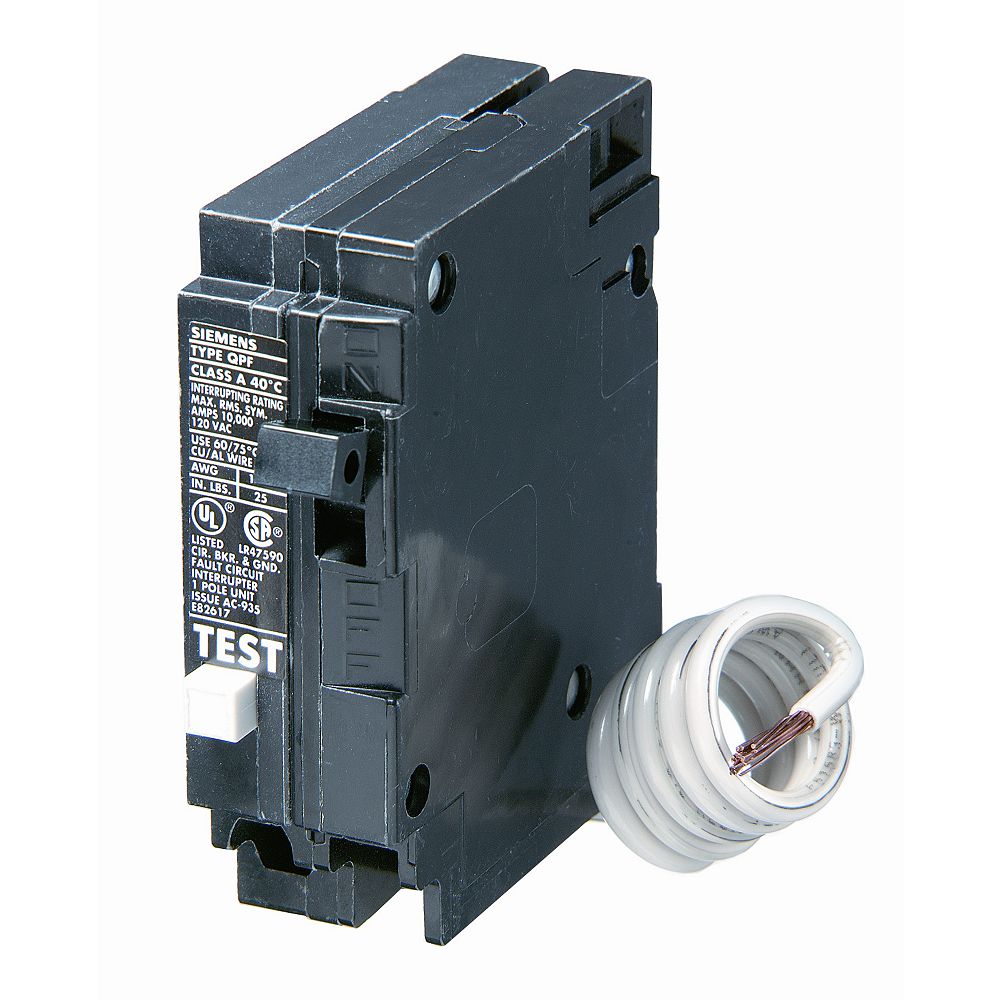 Siemens 20A 1 Pole 120V Type Q GFCI Breaker | The Home ...