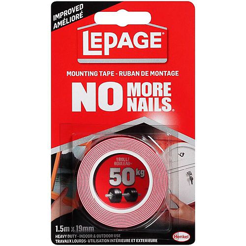 LePage No More Nails Heavy Duty Mounting Tape