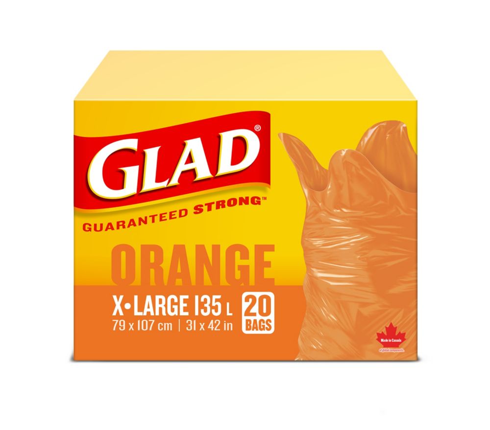 orange garbage bags