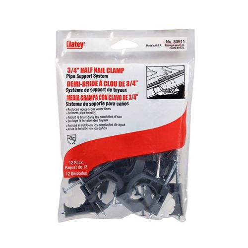 Oatey 3/4 ft. Pipe Clamp Half Nail (12-Pack)