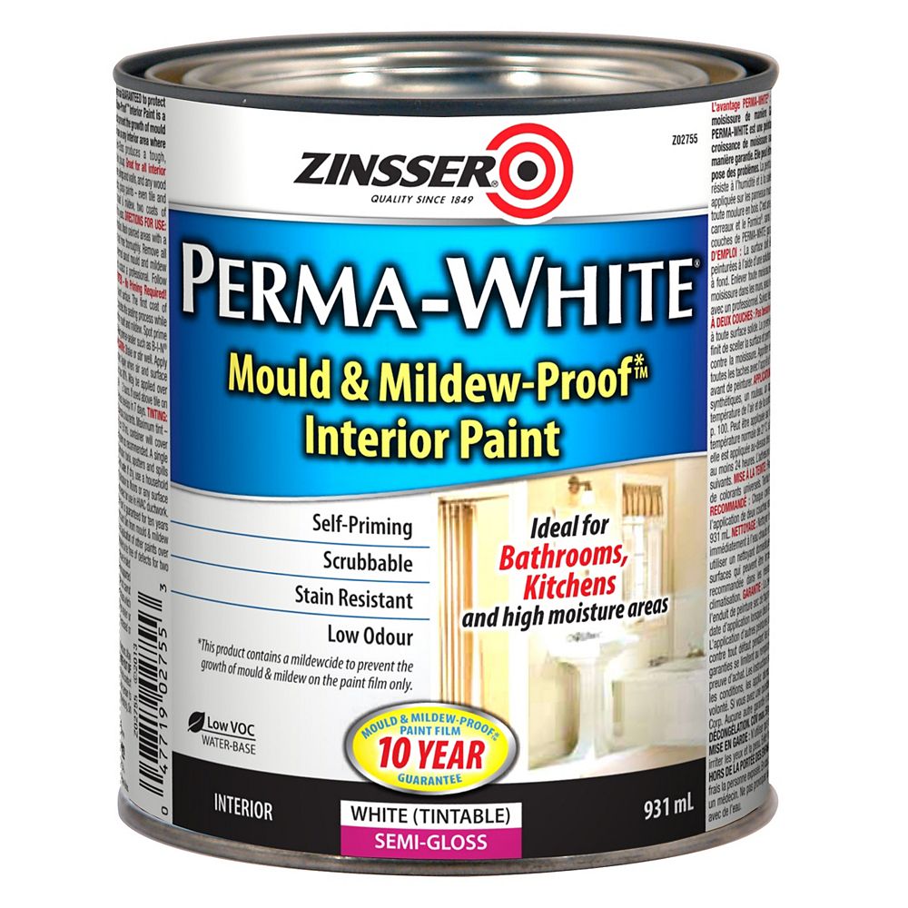 La peinture anti-moisissure Perma White (Satin) - 20 ml La peinture anti-moisissure Perma White (Satin) - 20 ml