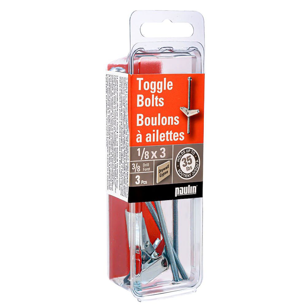 Paulin 1/8 x 3inch Toggle Bolts 3pcs The Home Depot Canada