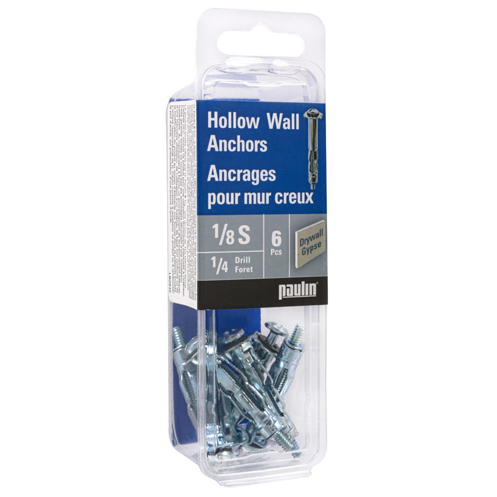 Paulin 1/8inch S Hollow Wall Anchors6pcs The Home Depot Canada