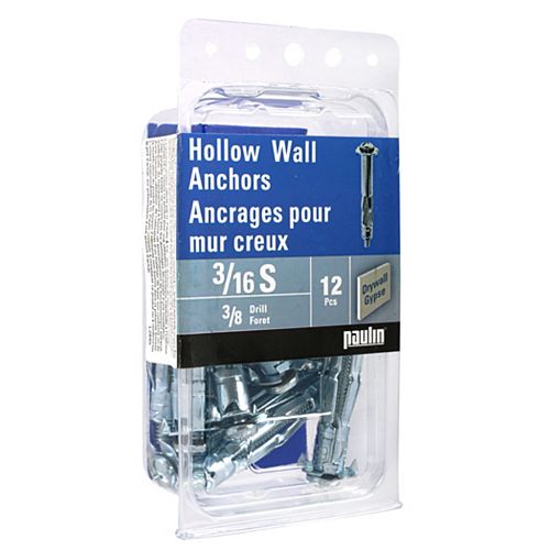 WallClaw 90 lb WallClaw HammerIn Drywall Anchor with Screw 25pcs