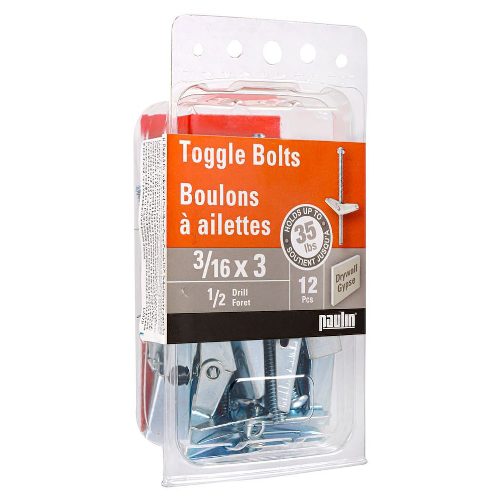 Paulin 3/16x 3inch Toggle Bolts 12pcs The Home Depot Canada