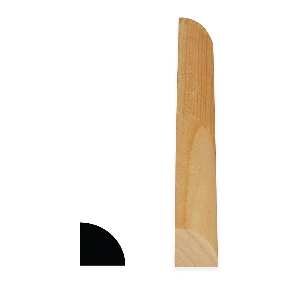 Alexandria Moulding Finger Jointed Pine Quarter Round 15 16 Inch X 15 16 Inch X 8 Ft The Home Depot Canada