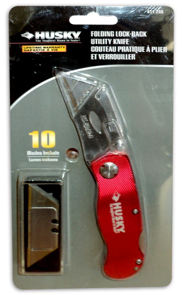 Husky Folding Lock Back Utility Knife | The Home Depot Canada