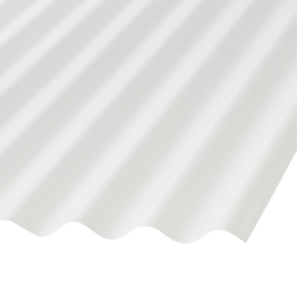 Palruf Corrugated PVC 8 ft White Opaque Roofing Panels | The Home Depot