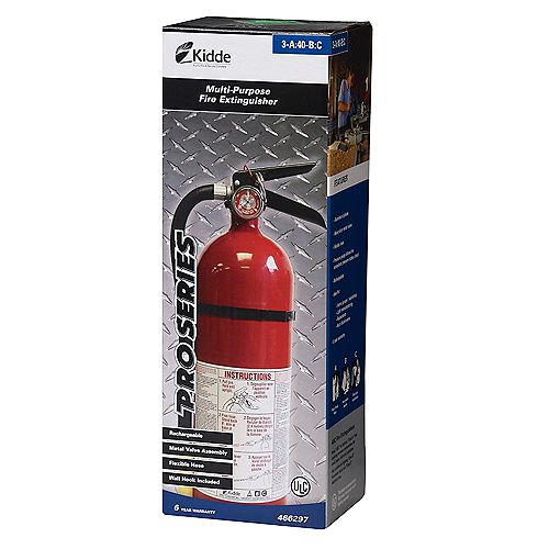 3A/40BC Pro Series Rechargeable Red Fire Extinguisher