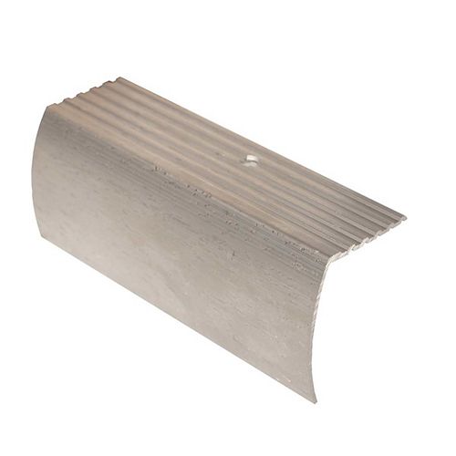 1-5/8 Inch Residential Stair Nosing - 12Ft - Hammered Silver