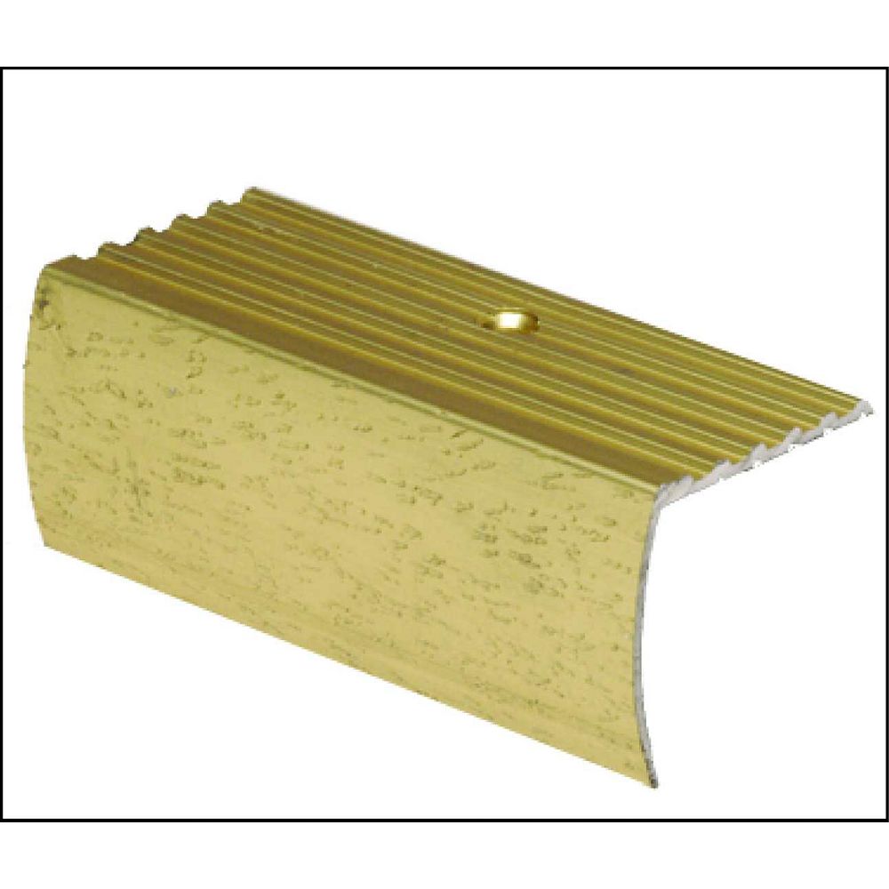 Shur Trim 15/8 Inch Residential Stair Nosing 12Ft Hammered Gold The Home Depot Canada
