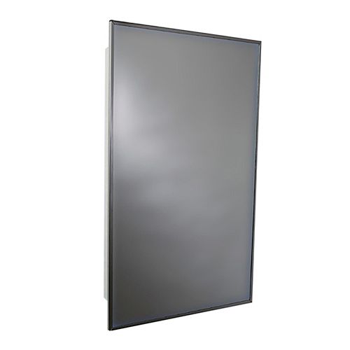 16-inch x 20-inch Swing Door Medicine Cabinet with Stainless Steel Frame