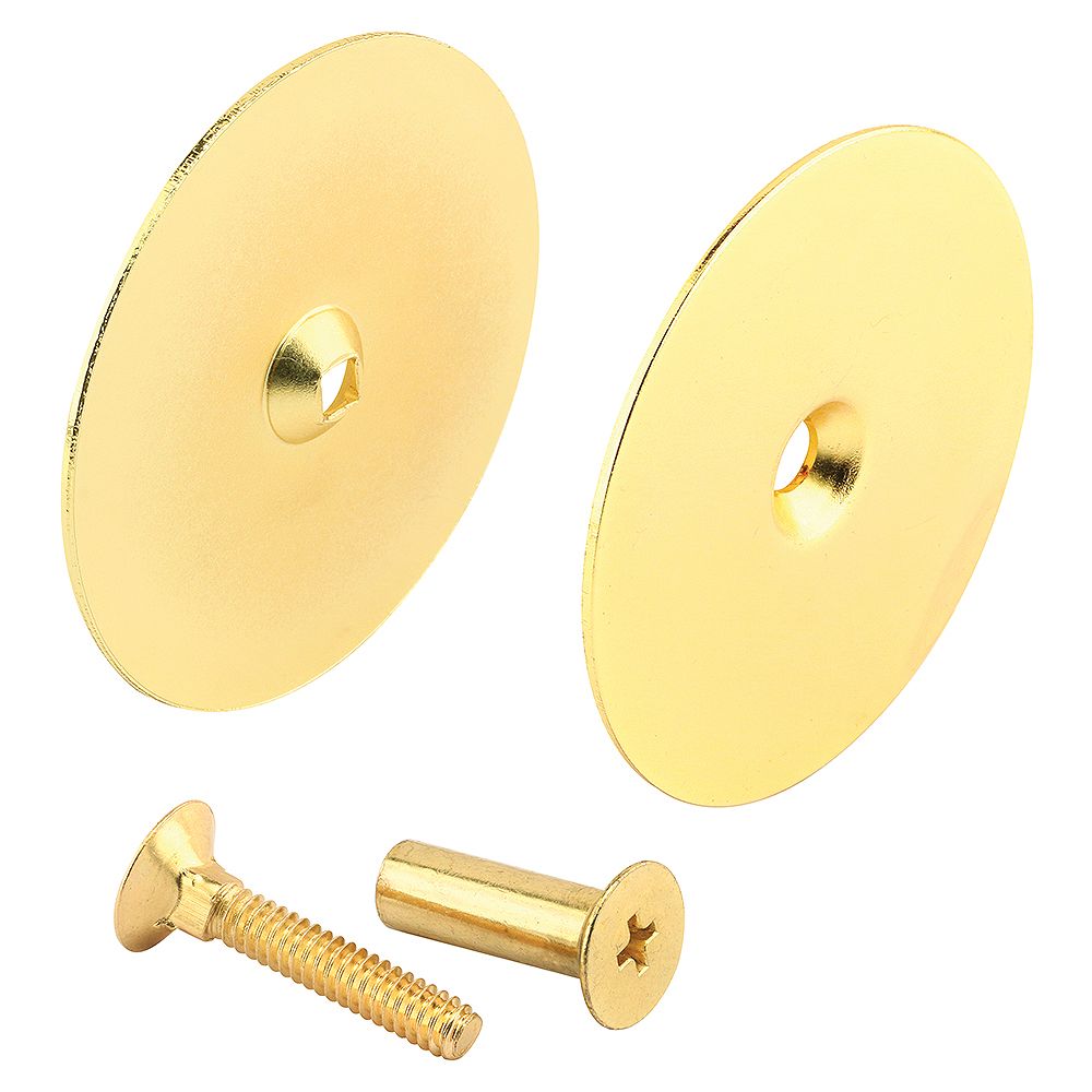 PrimeLine 25/8 in., Brass Plated Hole Filler Plate Door Knob The