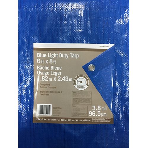 6 ft. x 8 ft. Blue Light Duty Tarp