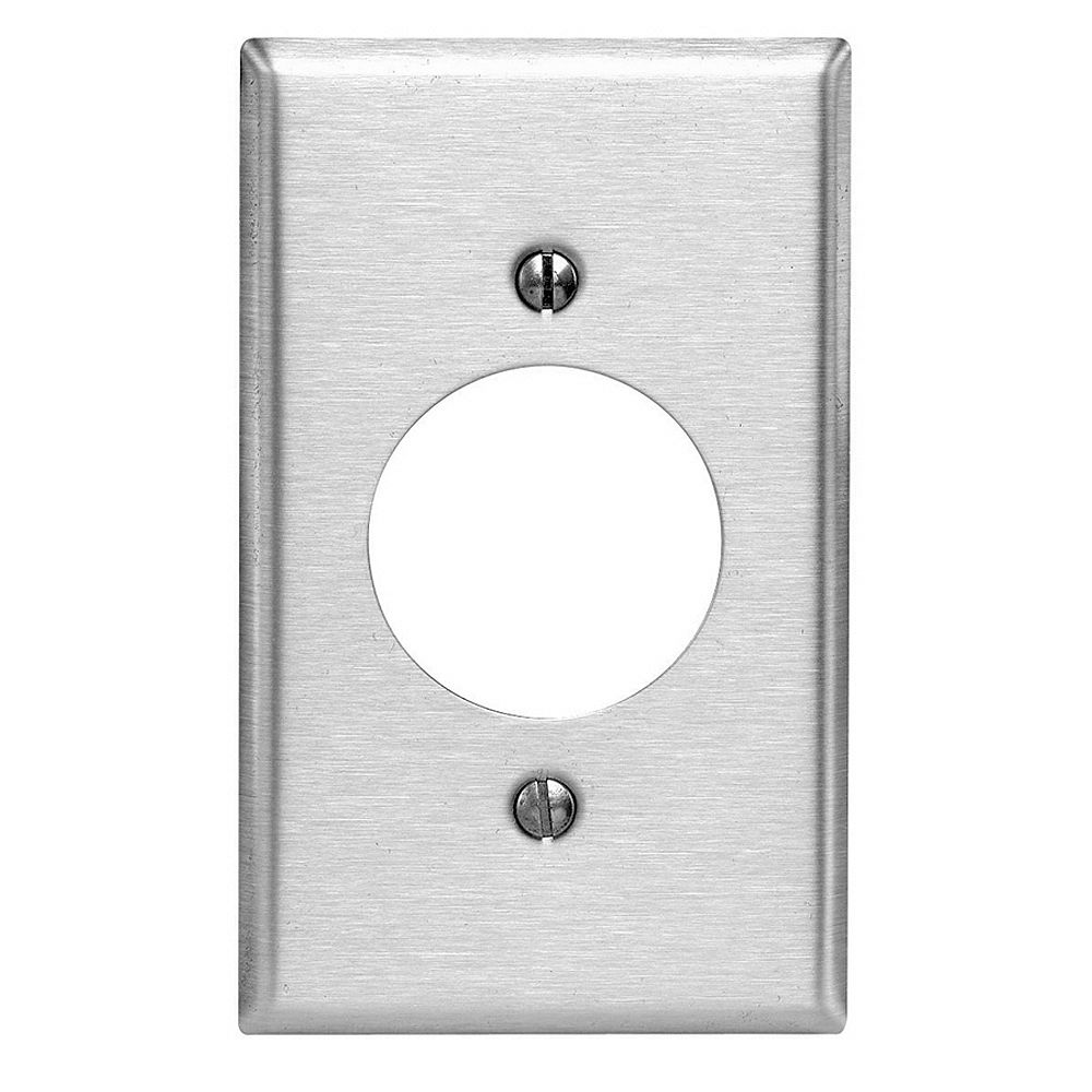 Leviton 1Gang Plate with 2.15 In. Hole Stainless Steel The Home
