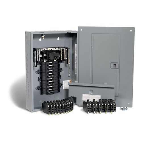 100 Amp, 24 Spaces 48 Circuits Maximum QwikPak Panel Package with Breakers