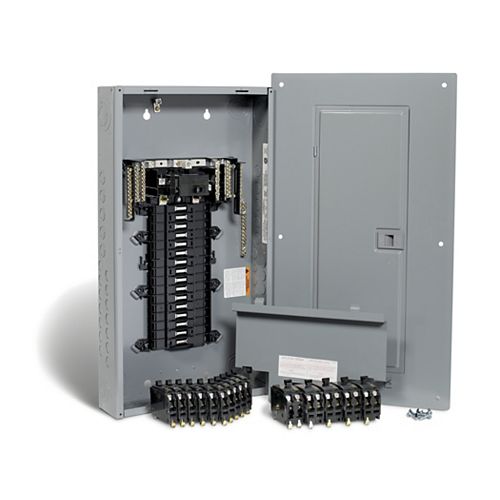 100 Amp, 32 Spaces 54 Circuits Maximum QwikPak Panel Package with Breakers