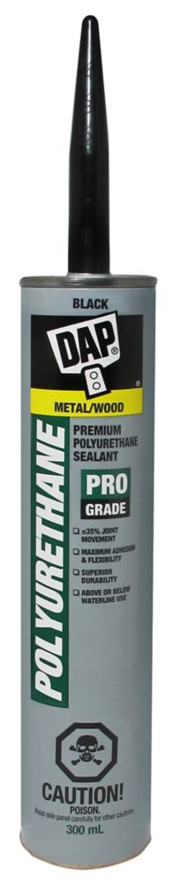 DAP Premium Black Polyurethane Construction Adhesive Sealant Exterior ...