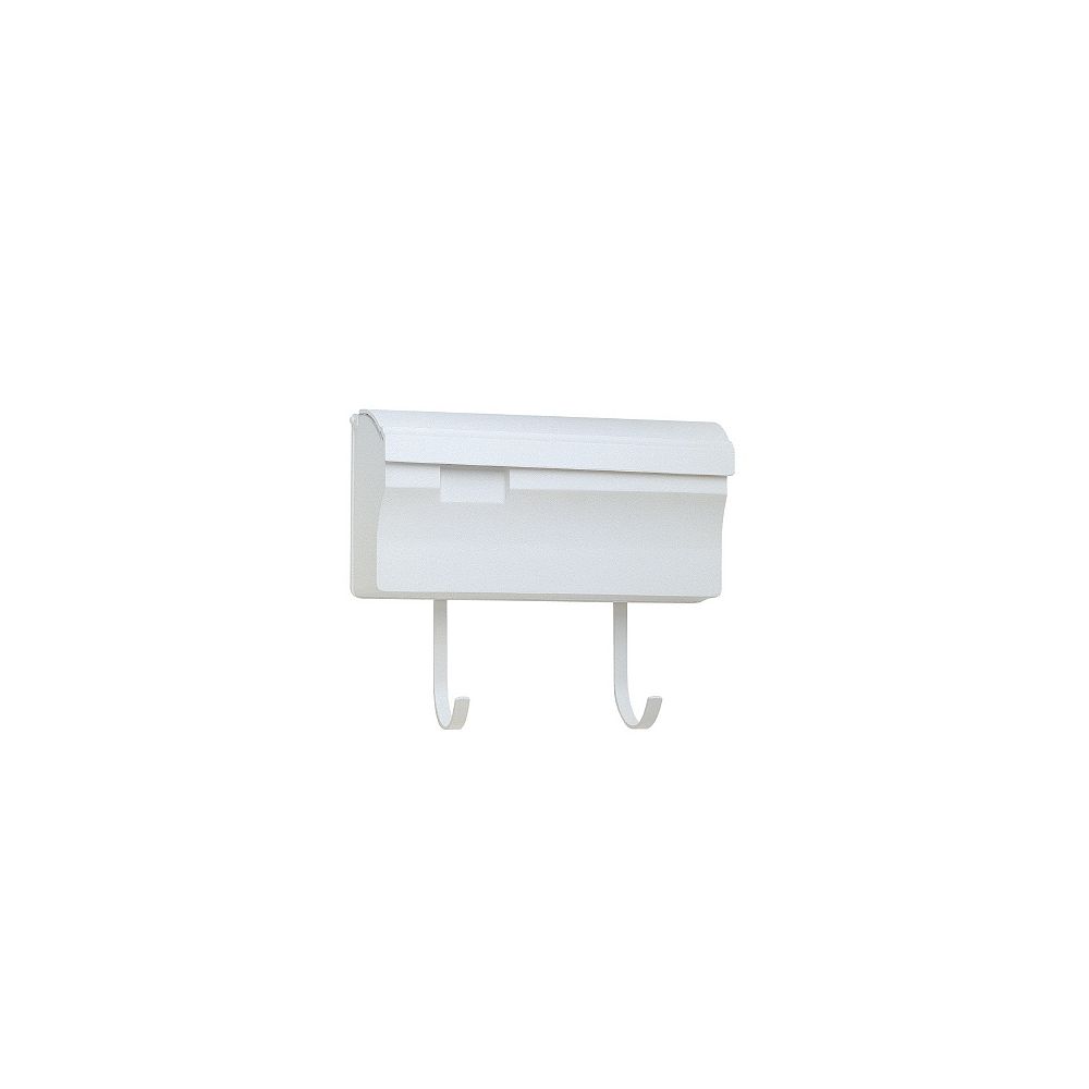 Snoc Wall Mounted Mailbox With Hooks, White The Home Depot Canada