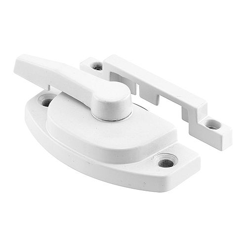 Sash Lock, Diecast Construction, White, Used on Vertical and Horizontal Sliding Windows