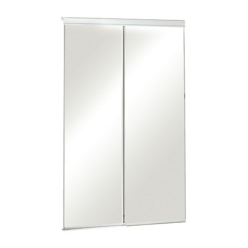 48-inch Frameless Mirrored Sliding Door