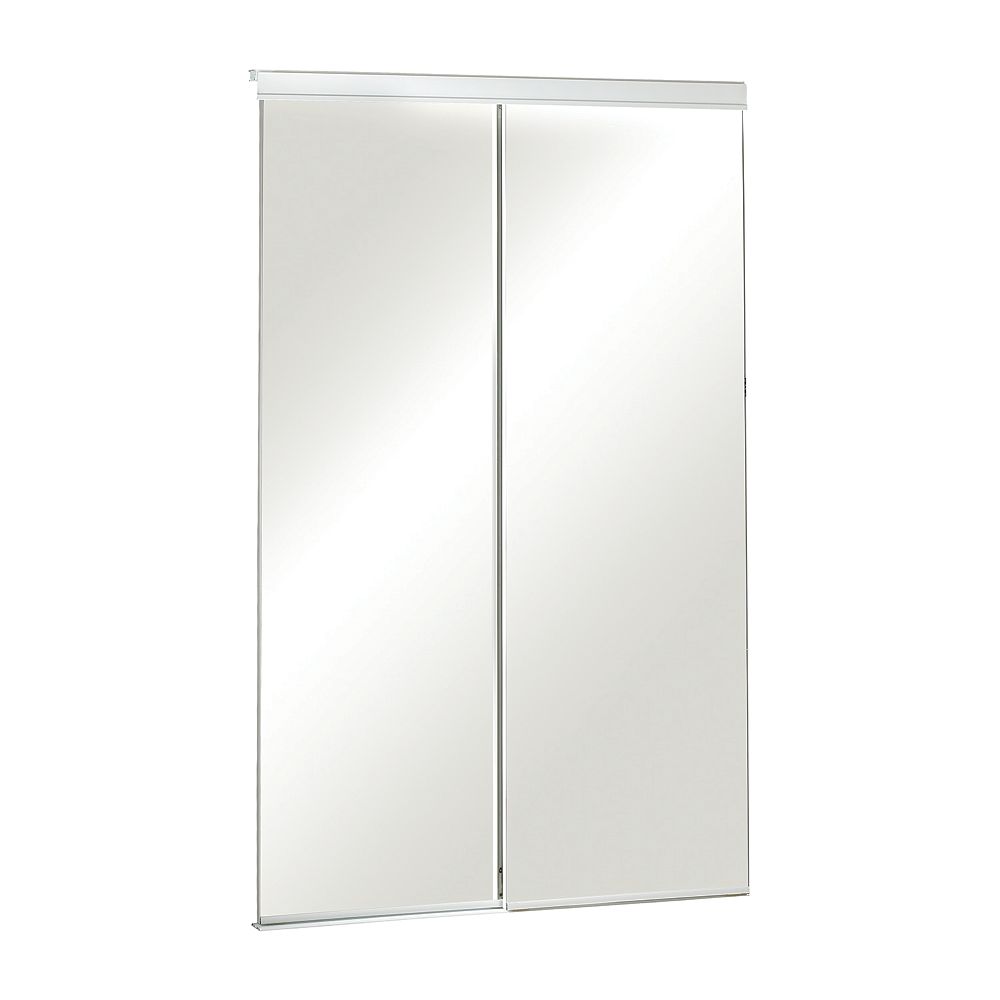 Veranda 60 Inch Frameless Mirrored, Mirrored Closet Doors Home Depot