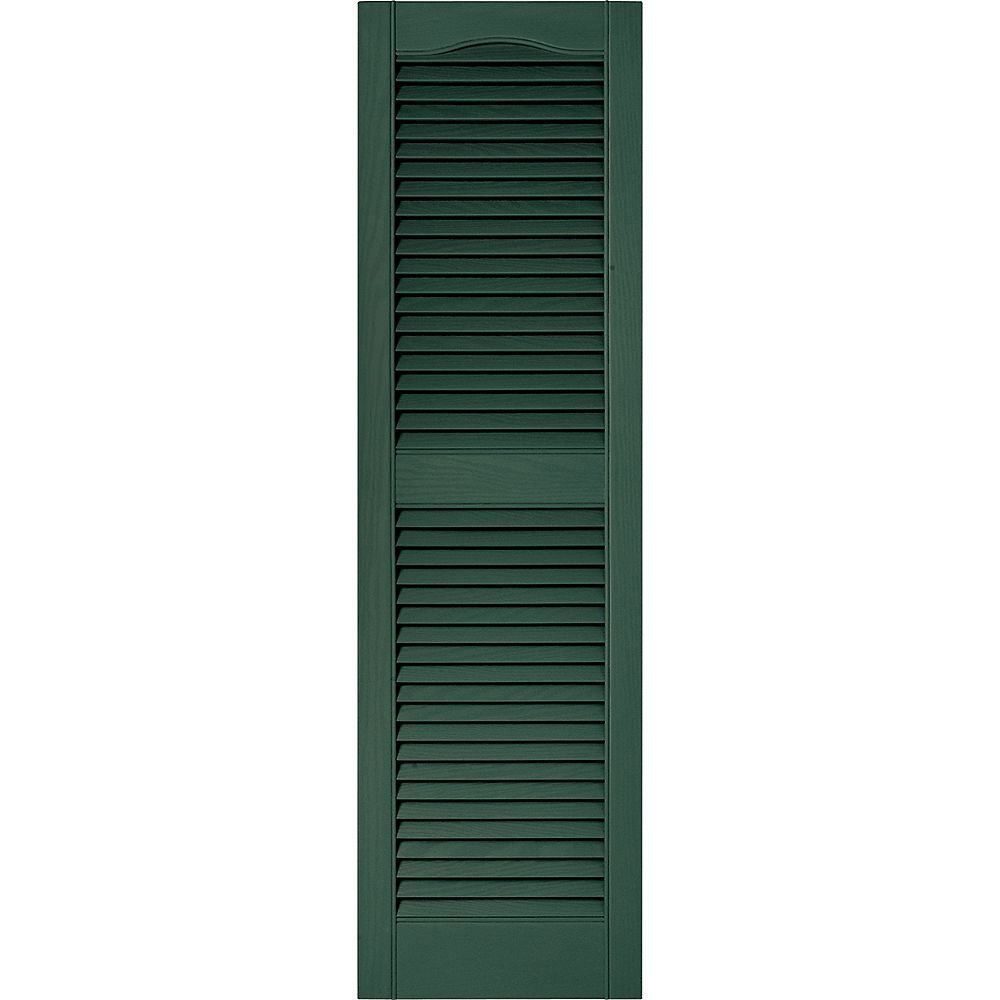 Builders Edge 15inch x 55inch Louvered Shutter in Forest