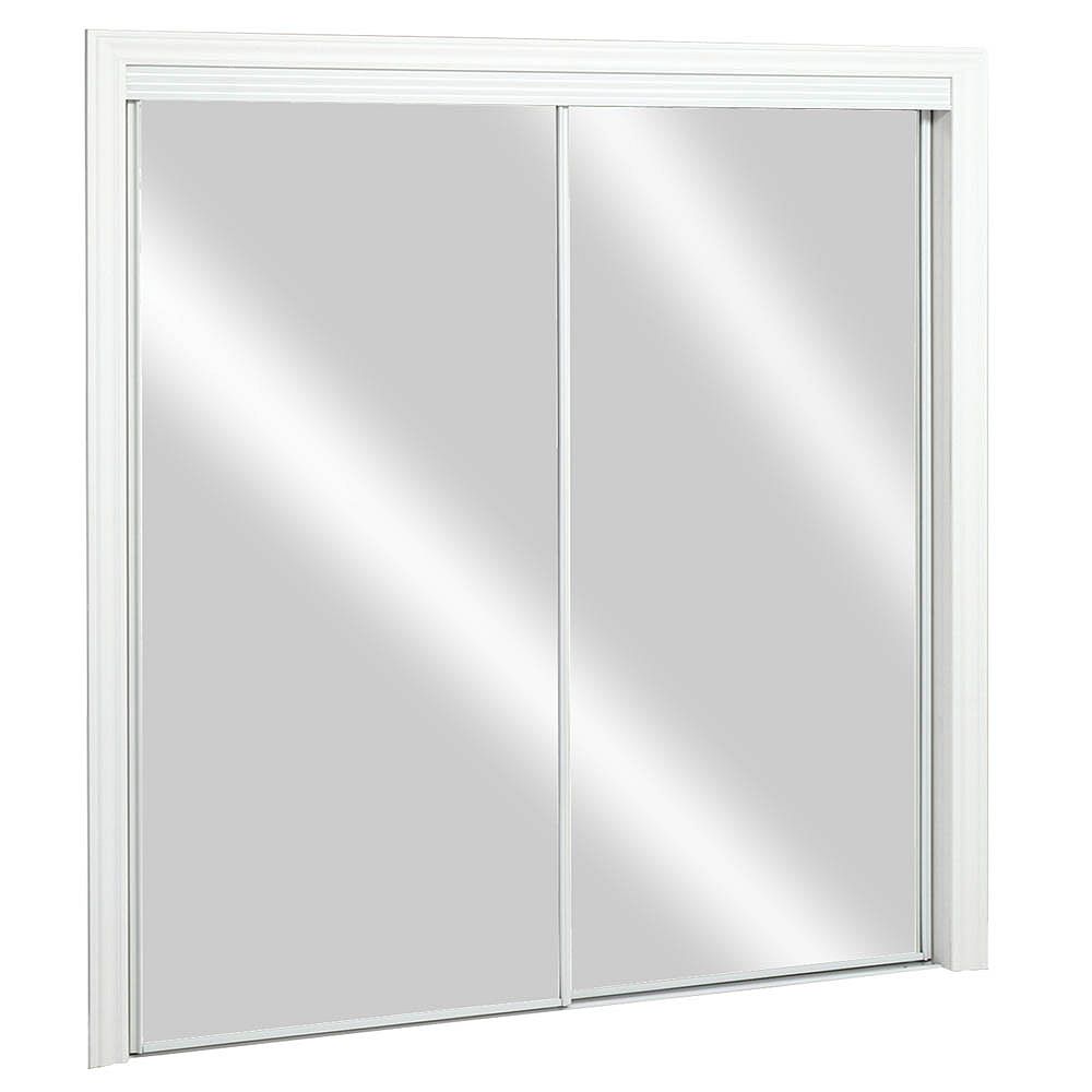 Kingstar 48 Inch X 80 Steel White, Sliding Mirror Closet Doors Home Depot Canada