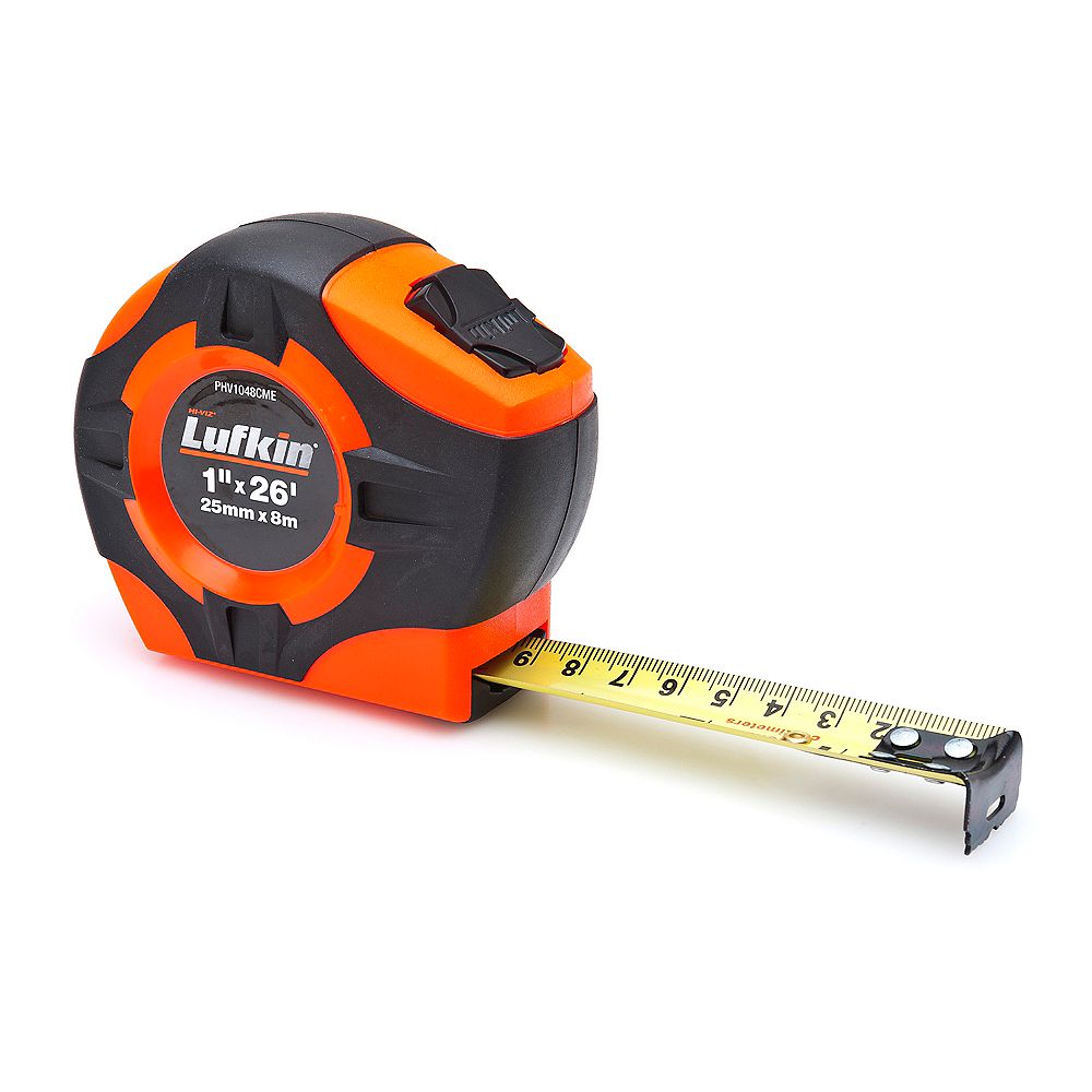 Lufkin Tape 1 inch x 8m/26 ft. Orange/Black The Home Depot Canada