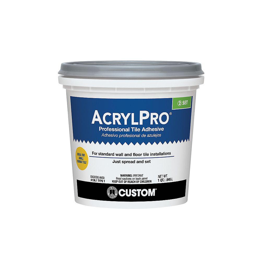 Acrylpro 1 Qt Ceramic Tile Adhesive, Cement Tile Home Depot Canada