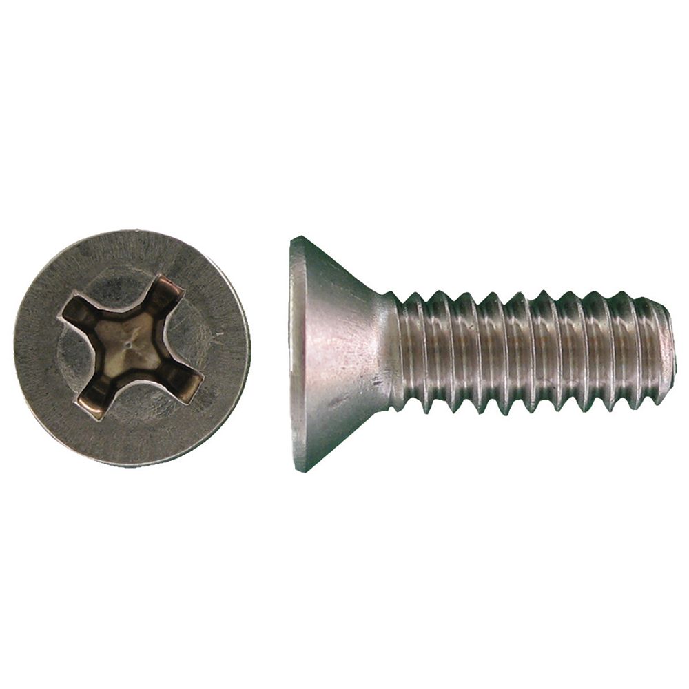 Paulin 10 24 X 34 Inch 188 Stainless Steel Flat Head Phillips Machine Screw The Home Depot 