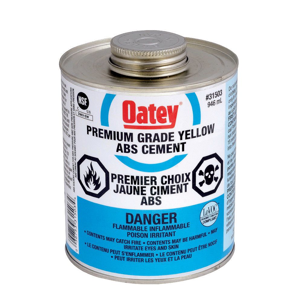 Oatey 946 Ml Abs Cement Yellow (C) The Home Depot Canada