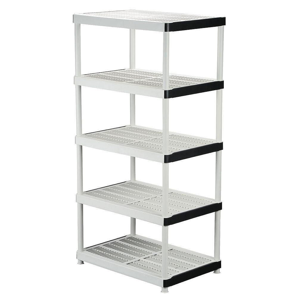 HDX 5Shelf Resin Storage Unit The Home Depot Canada