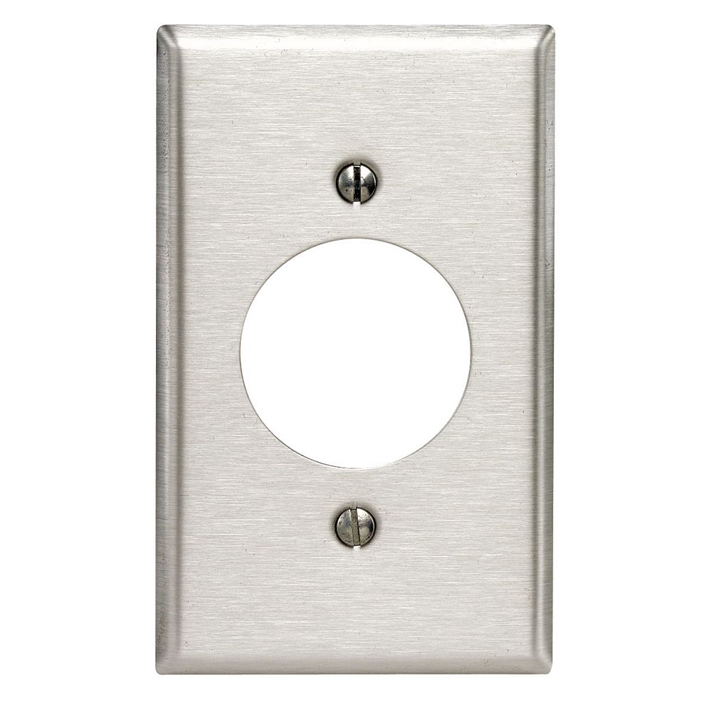 Leviton 1Gang Plate 20/30 Amp, Stainless Steel The Home Depot Canada