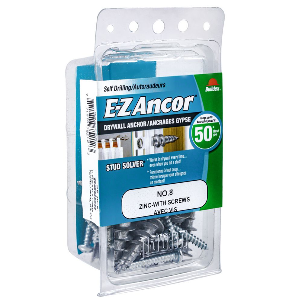 EZ Ancor® EZ Ancor® 8 SelfDrilling Zinc Drywall Anchors with Screws