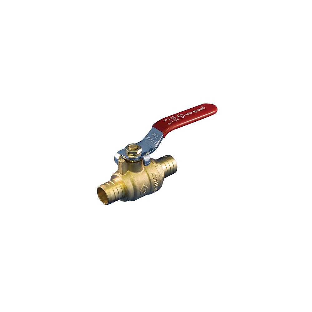 AquaDynamic Ball Valve 1/2 Inch Brass Pex Full Port The Home Depot