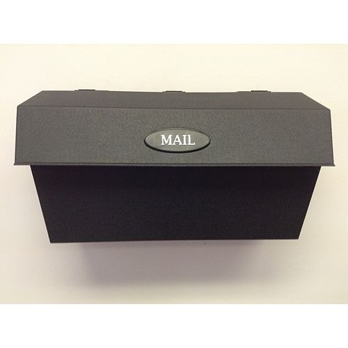 Wall Mount Plastic Mailbox, Black