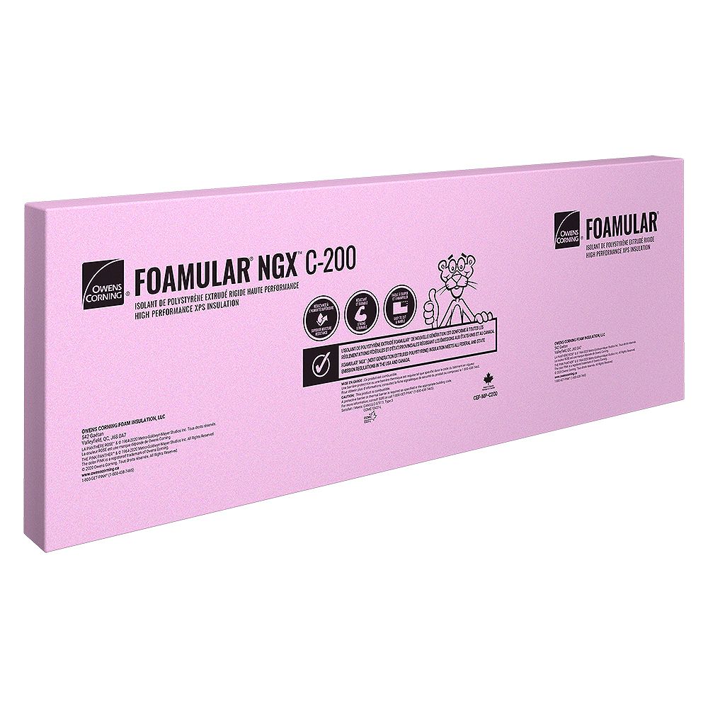 Owens Corning FOAMULAR C-200 Extruded Polystyrene Rigid Insulation - 24 ...