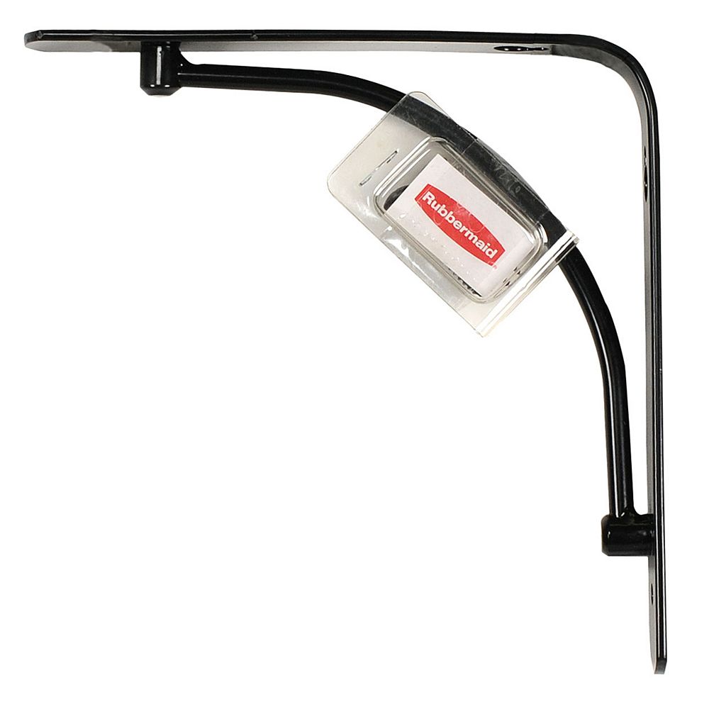 Rubbermaid 6 Inch Black Metal Arch Shelf Bracket The Home Depot Canada