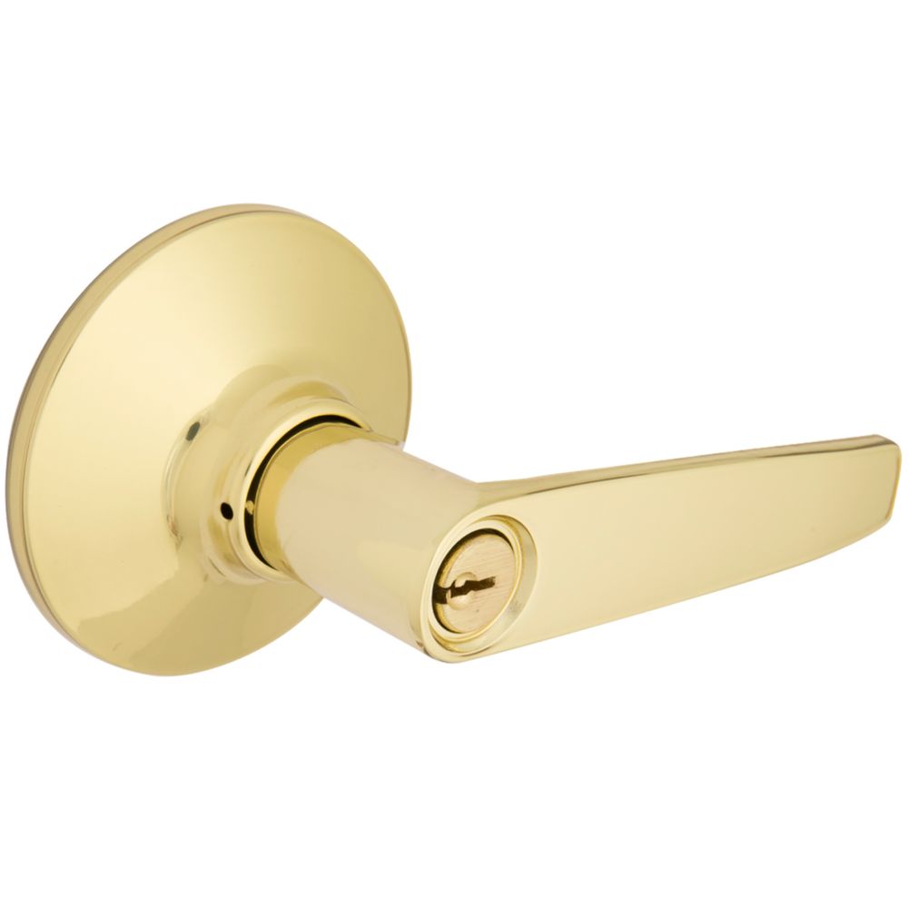 Defiant Olympic Polished Brass Entry Door Lever The Home Depot Canada