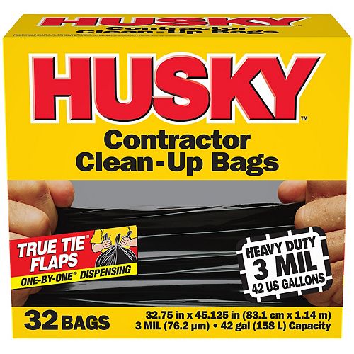 Contractor Clean-Up Bags, 158 L Capacity (32-Count)