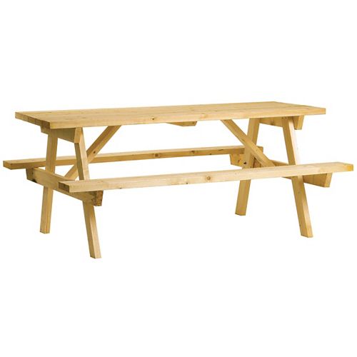 Solid pine picnic table