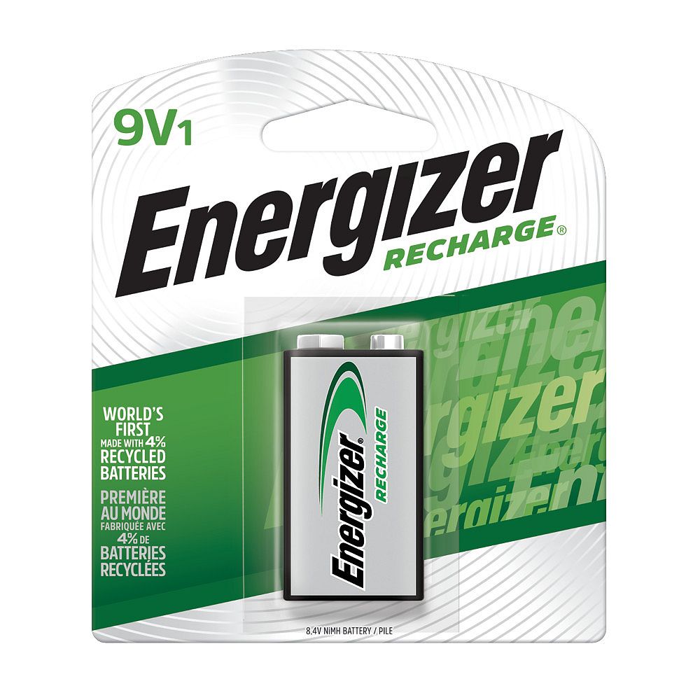 Energizer Energizer Recharge Universal Rechargeable 9v Batteries 1 Pack The Home Depot Canada