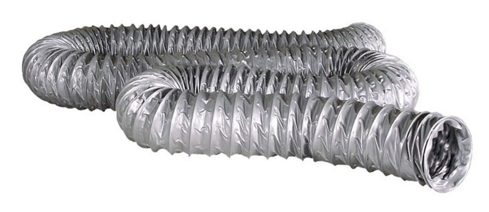 Conduit souple en vinyle, gris, 8 po x 25 pi