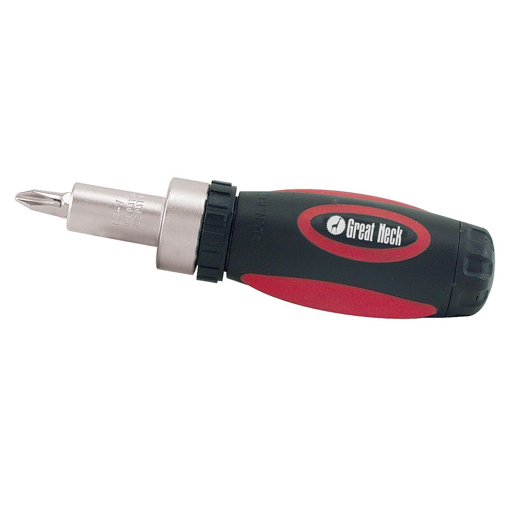 GreatNeck Mini Ratcheting Screwdriver 5 Bit The Home Depot Canada