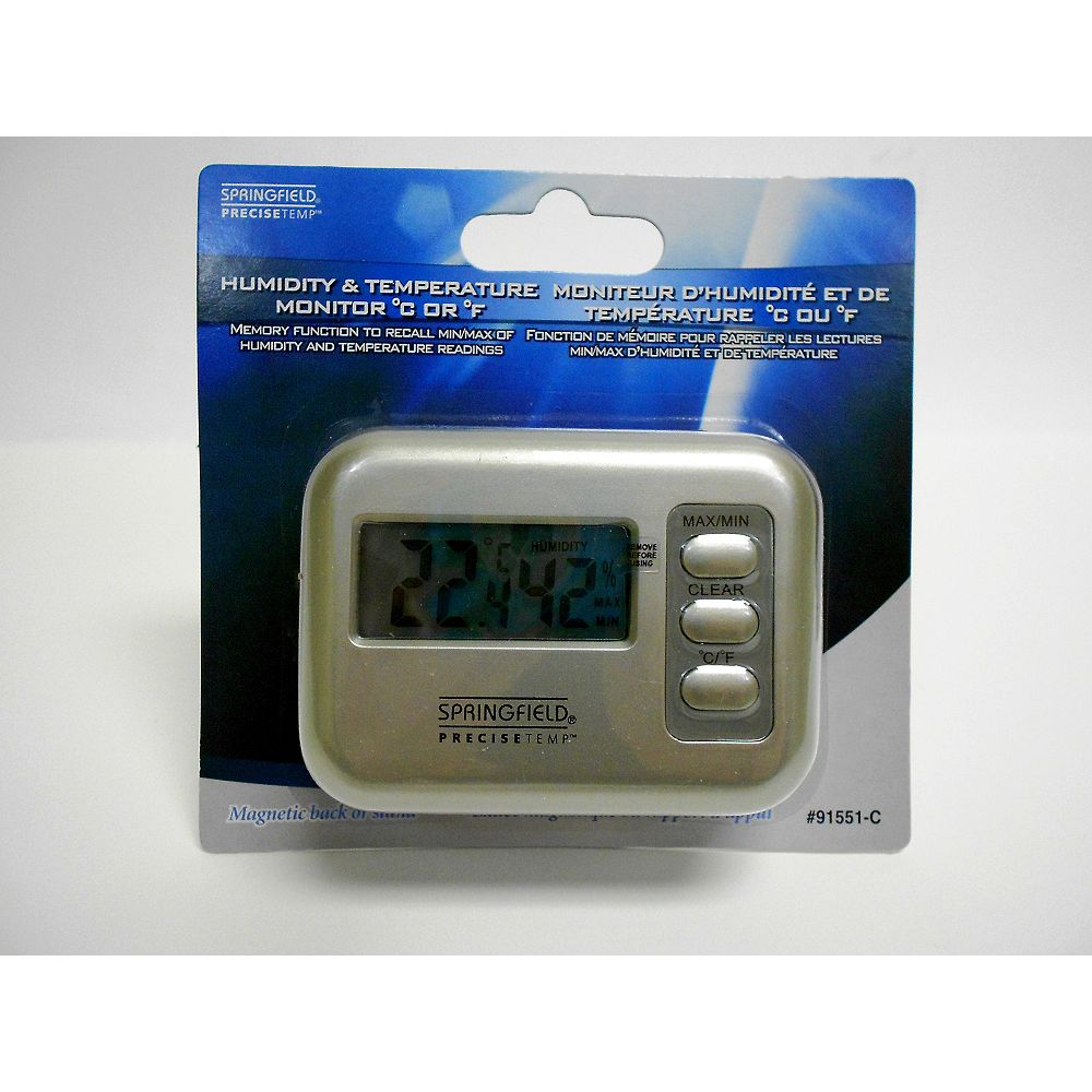 Springfield Digital Humidity and Temperature Monitor The Home Depot