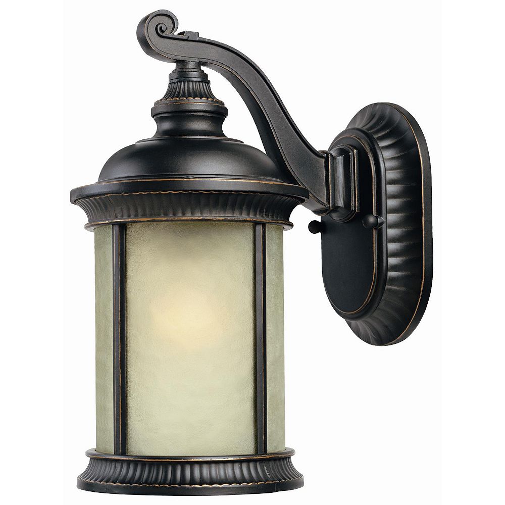 Hampton Bay Outdoor Wall Lantern, Oil Rubbed Bronze Finish With